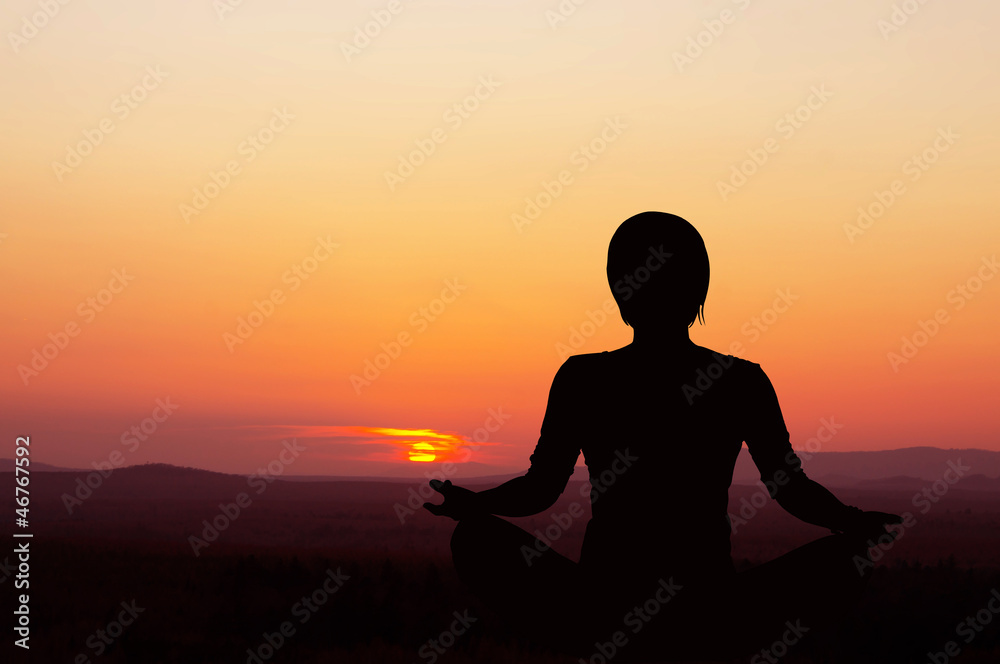 Fototapeta premium Sunrise Yoga
