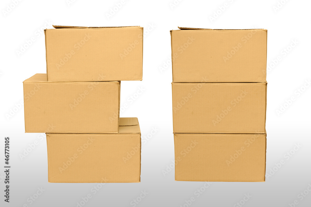Cardboard boxes arranged Cardboard boxes arranged