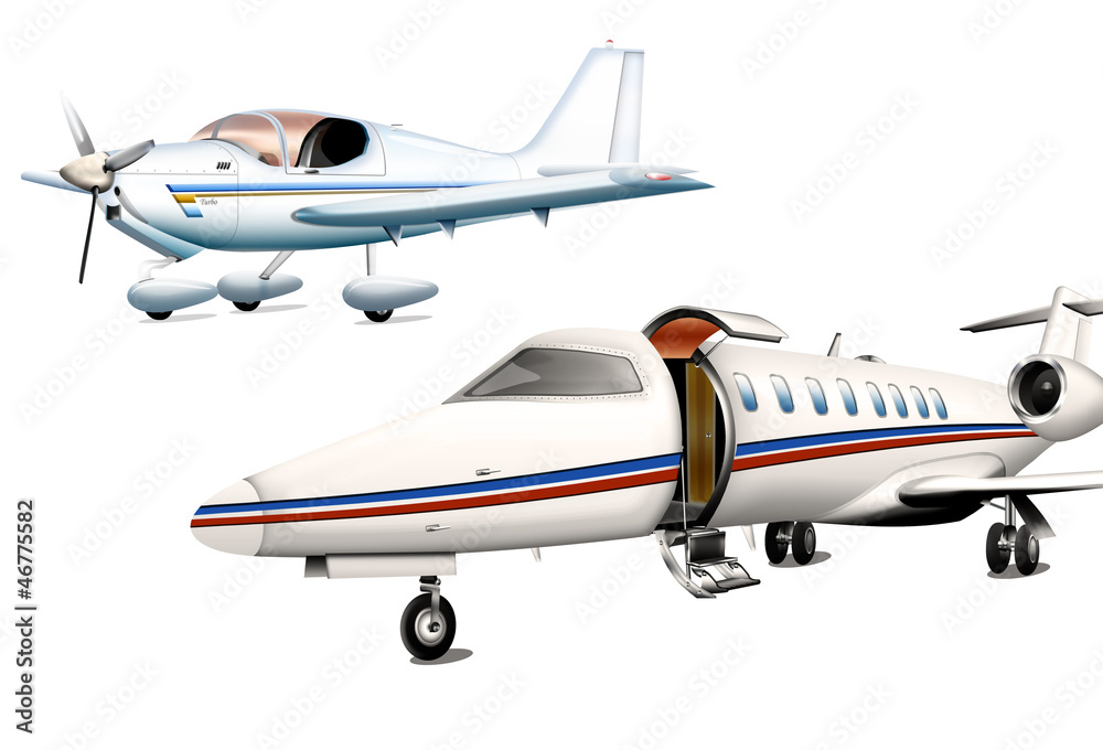 Zwei Privatflugzeuge