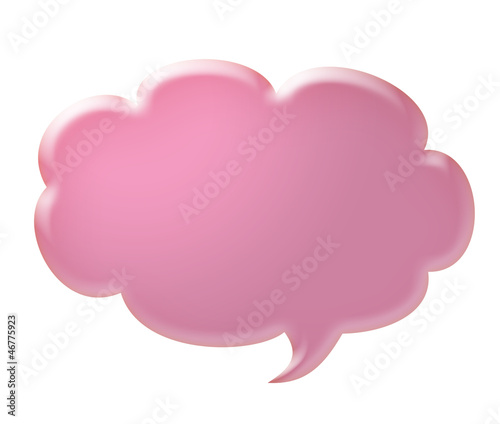 3d pink speech bubble