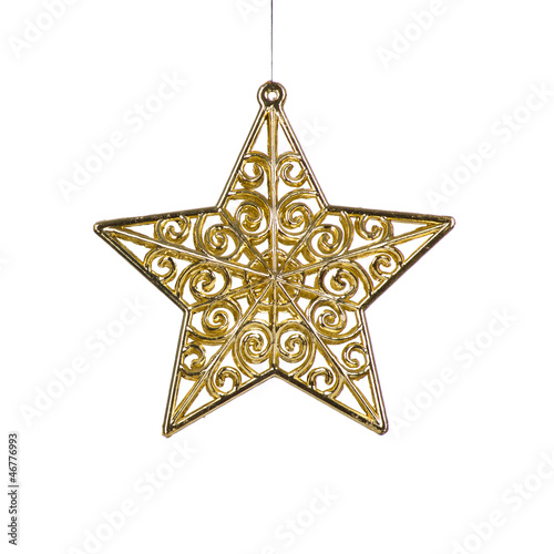 golden Christmas star decoration