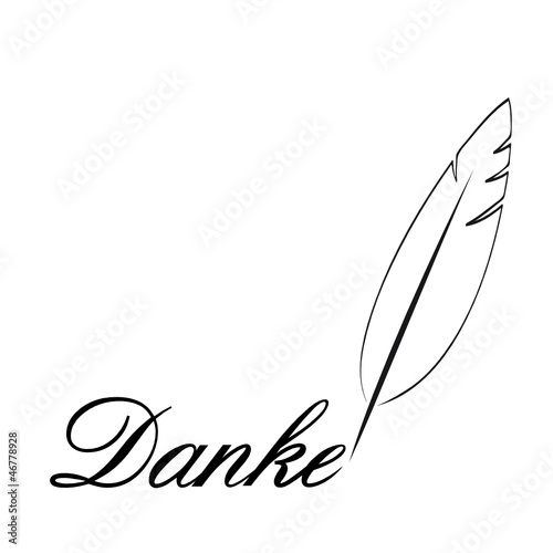 Danke Schriftzug black