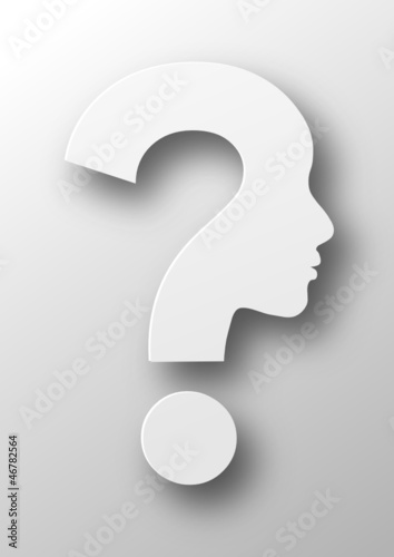 white question mark, vector