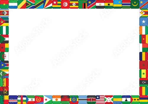frame made of African countries flags