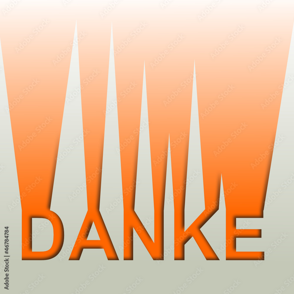 Fototapeta premium Danke, orange, Vektor