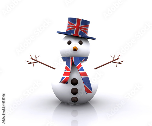 Cheerful Snowman English - 3D