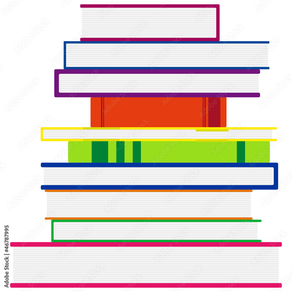 Stack of colorful books Stack of colorful books