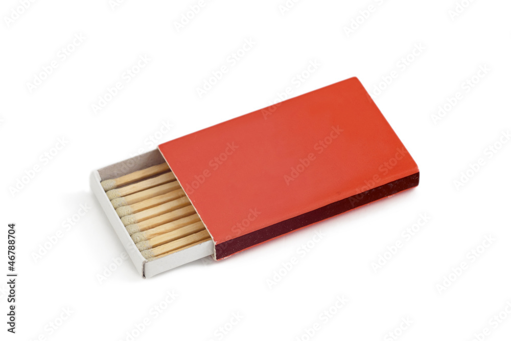 Box of white matches isolated on white background Box of white matches isolated on white background