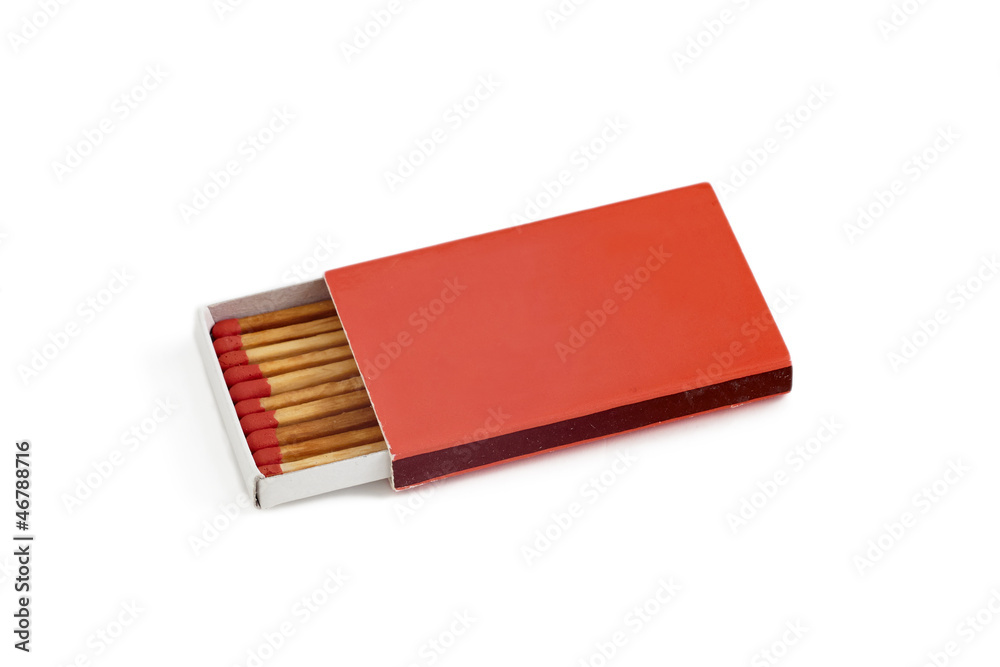 Box of read matches isolated on white background Box of read matches isolated on white background