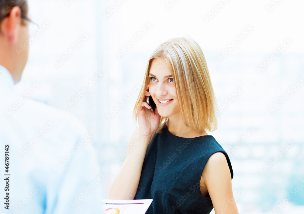 Two young business collegues.