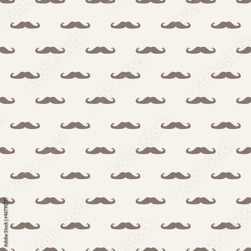 Seamless vector pattern texture gentleman mustaches background © ingalinder