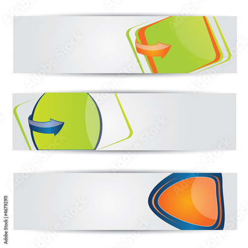 Vector Web2 website banner set