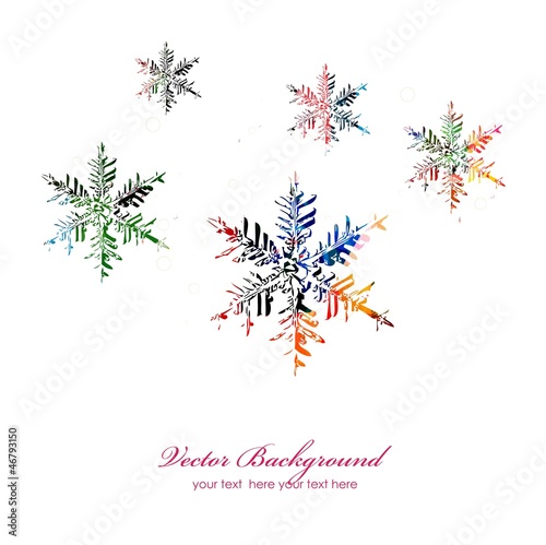 abstract vector snowflakes