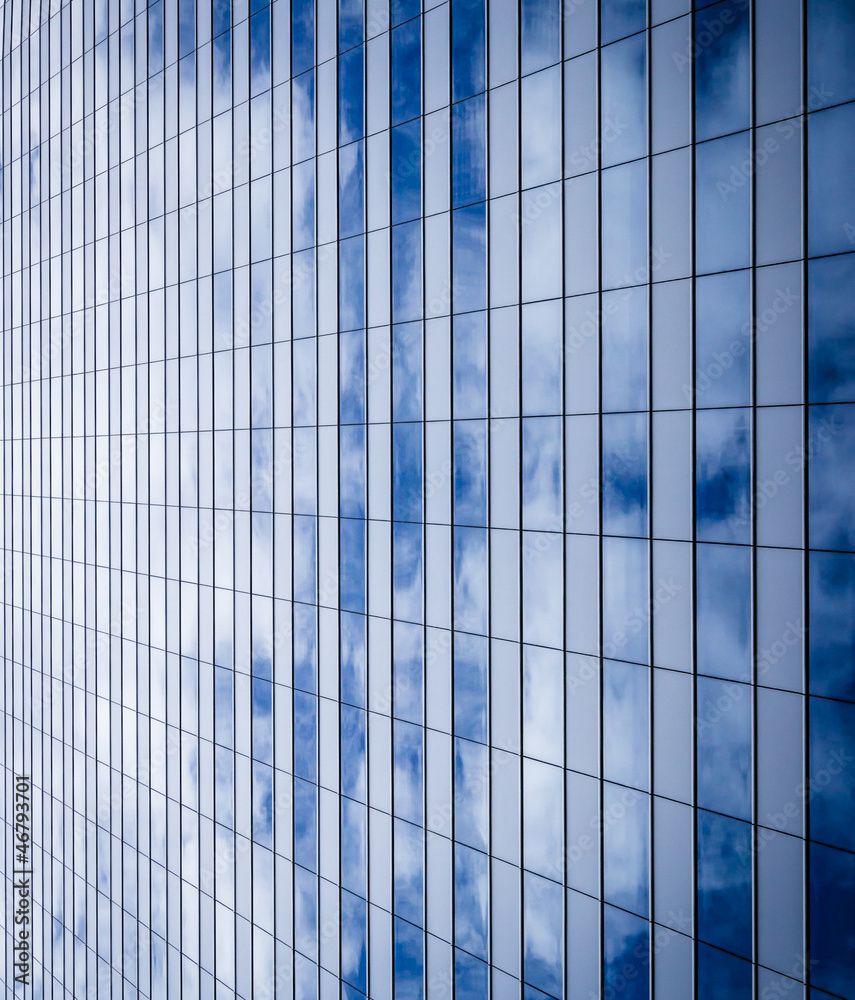 glass wall of office with reflection glass wall of office with reflection