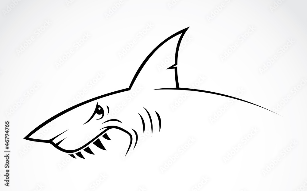 Naklejka premium Shark tattoo