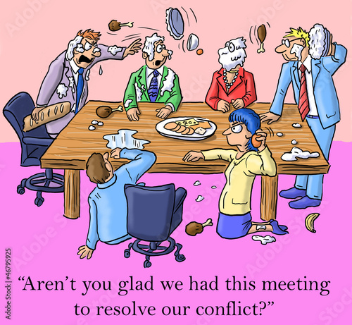 I'm glad we had this meeting to resolve conflict