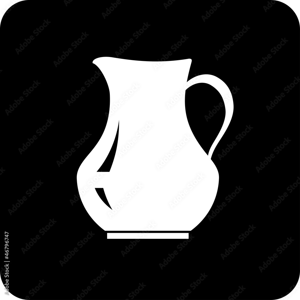 Vector icon isolated on white - Jug Vector icon isolated on white - Jug