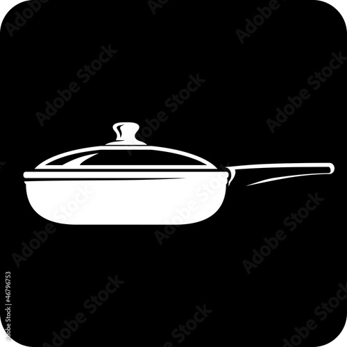 Vector icon isolated on white - Frying pan