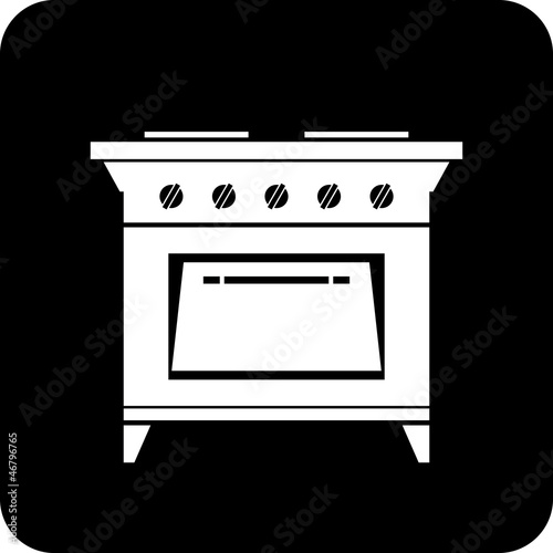 Vector icon isolated on white - Kitchen stove