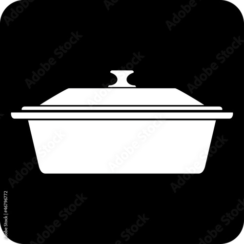 Vector icon isolated on white - Kitchen pan