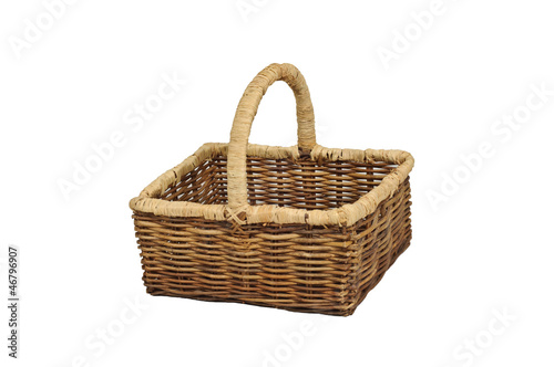 Picnic basket isolated on white background