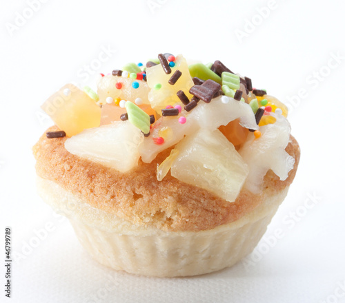 Mix fruits vanilla cupcake good dessert for your tea time