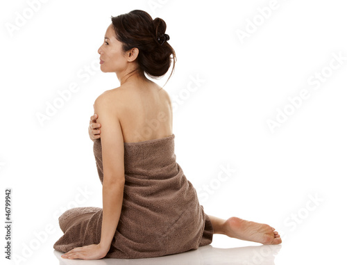woman in towel