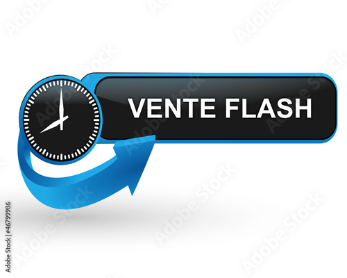 vente flash sur bouton web design bleu