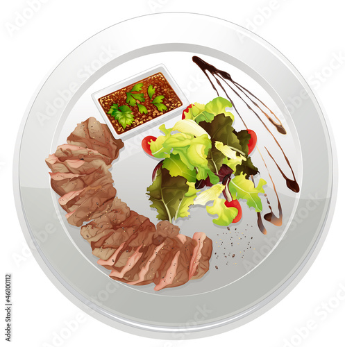 a food and a dish