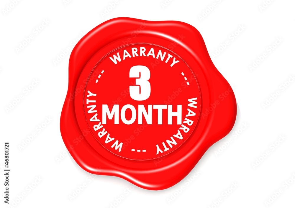 Three month warranty seal