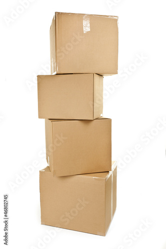 Stack of big cardboard boxes