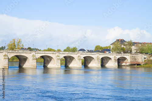 roman bridge in Saumur, France