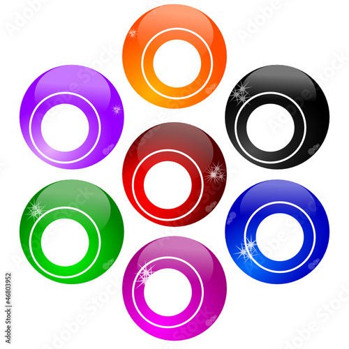 Colorful billiard balls without numbers - illustration