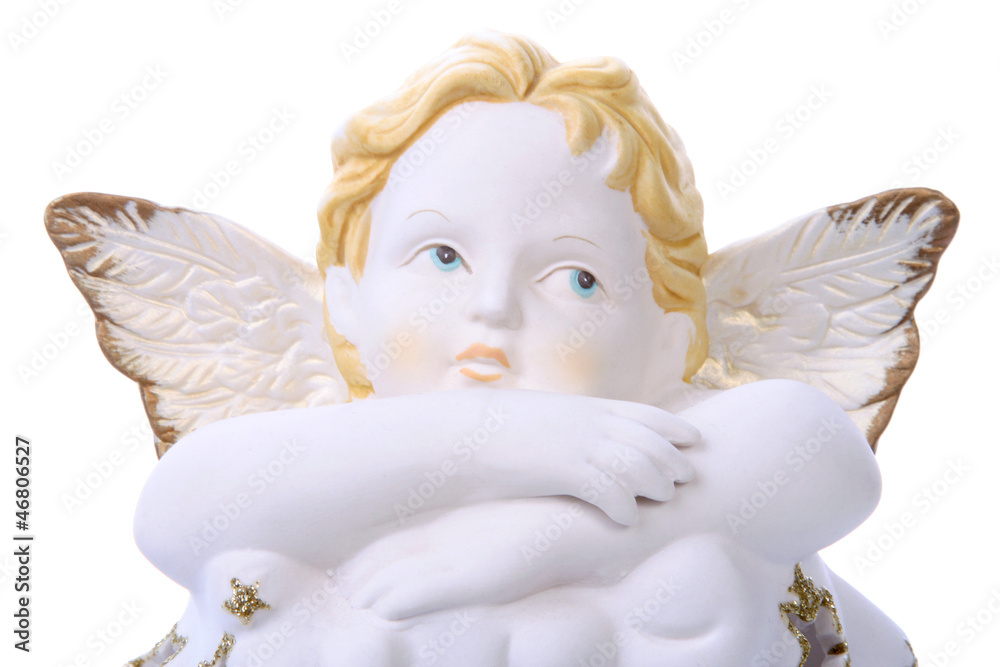 Statue of an angel on a cloud - obrazy, fototapety, plakaty 