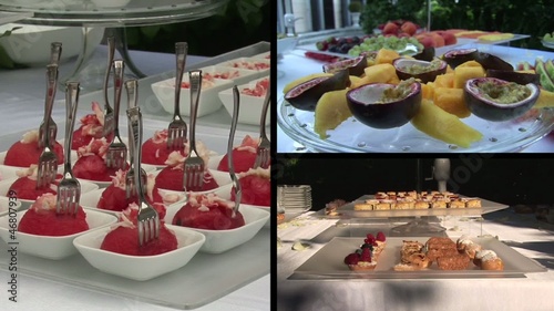 festa catering collage desser frutta antipasto