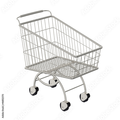 Shopping cart. Isolated on a white