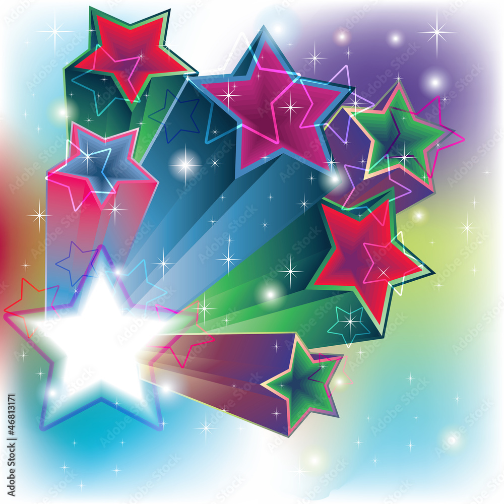 Stars estrude for an energy card background Stars estrude for an energy card background