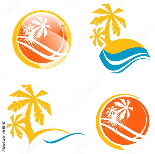 Summer Travel Icon Set