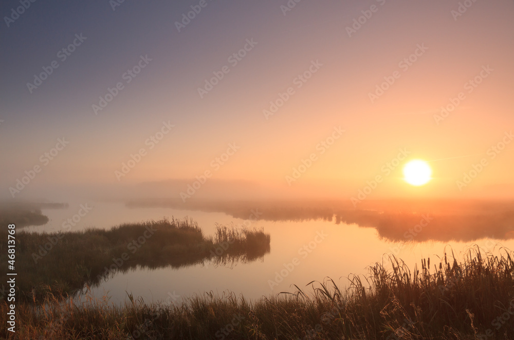 Foggy sunrise @ the water