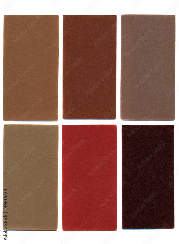 Fototapeta premium various colorful cardboard cards isolated on white
