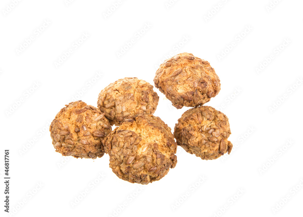 Heap of delicious cookies isolated on white background Heap of delicious cookies isolated on white background