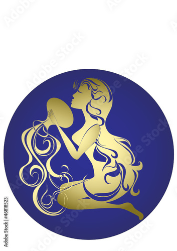 Aquarius. Vector Astrology sign