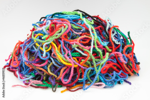 lanas de colores