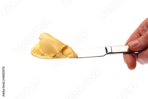 Butter on a knife