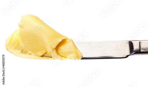 Butter on a knife photo