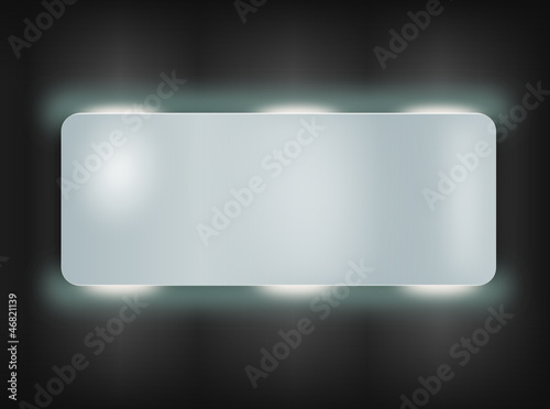 blank metallic board, vector background