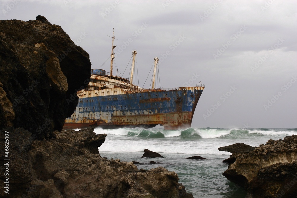 gestrandetes Kreuzfahrtschiff American Star auf Fuerteventura