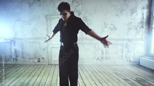Young man dancing