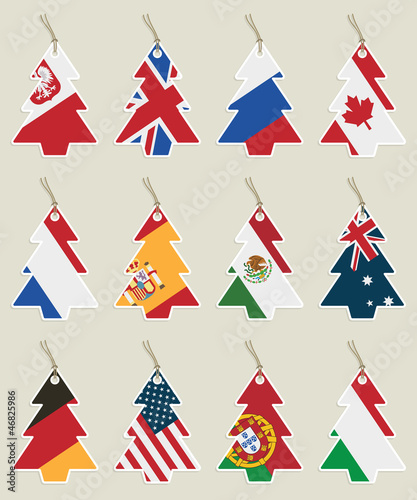 christmas tree flag tags