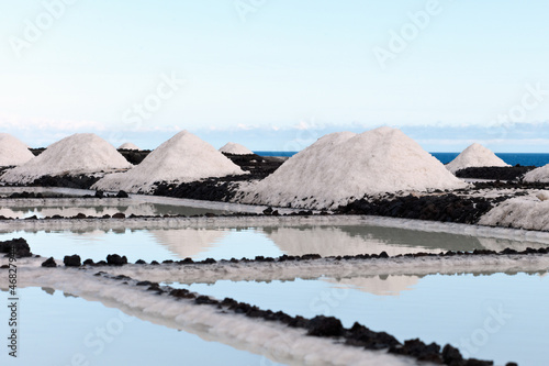 Salt extraction plant at salinas La Palma - Canary islands